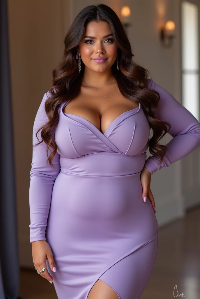 Indian gorgeous curvy plus size actress madhubala, glowing eyes, wearing Faeriesty Plus Mermaid Hem Sequin Formal Dress Color: Purple , covered Bust, parted lips, thick thighs, bigger waist, busty, curvy plus size body, full body, full body shot, head to toe view, hourglass body, curvy plus size body, smile face, bigger waist, busty, big hips, fleshy thighs, thick thighs, busty, full body view, Dubrovnik Old Town, Croatia: Medieval walled city with stunning coastal views.