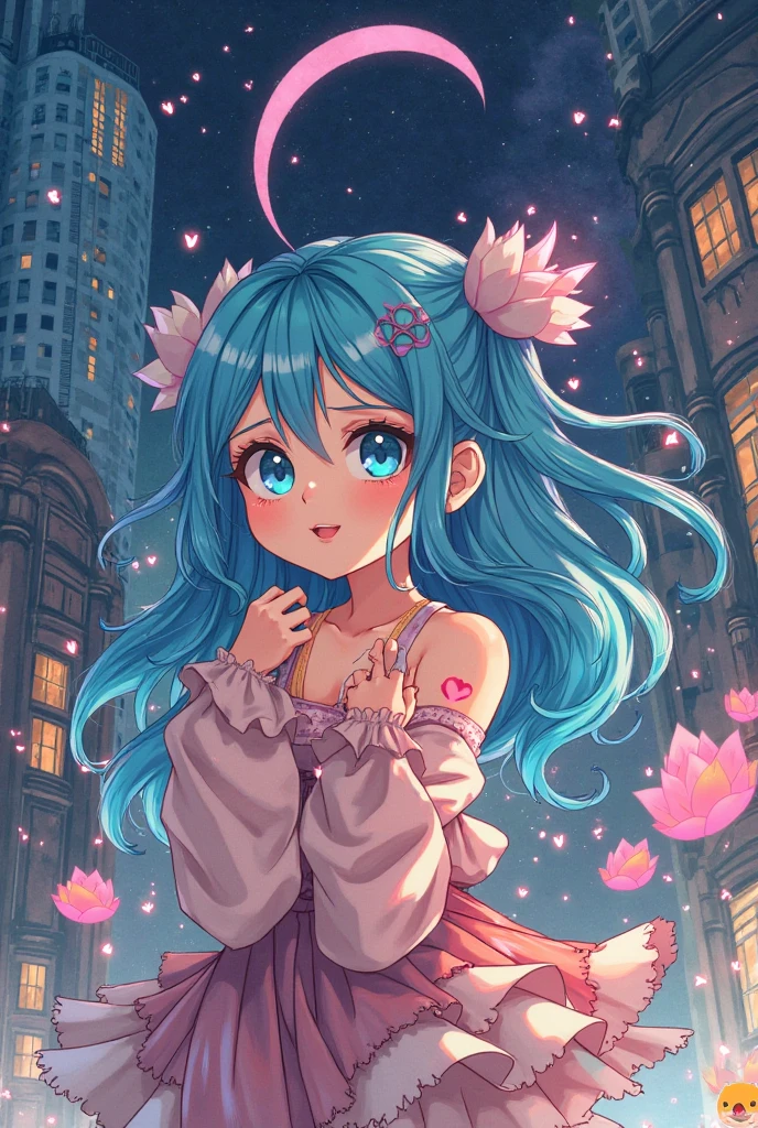 ((masterpiece)), ((best quality)), (ultra-detailed), ((kawaii)), cute, (lovely), illustration, anime style, face focus, (chibi:1.4), a cute girl, solo, 1girl, blue eyes, (bad mood:1.6), age15, slim, slender, medium breast, white sundress, (beautiful eyes), beautiful pale green hair, long hair, two side up, ((blunt bangs)), blue eyes, (Devastated city:1.3), kouhai.