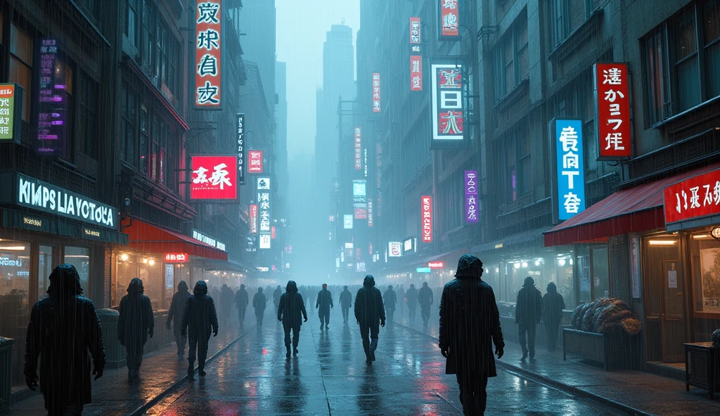 Neon Ai Works Illustrate a cyberpunk city with rain and neon reflections. - SeaArt AI