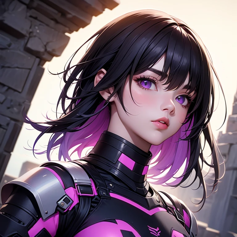 Holoform Appearance: Gender: Female Age: Appears to be in her late 20s Height: 5'9" Hair: Black, short, and styled in a sleek bob cut Eyes: Dark purple Clothing: Black tactical gear with purple accents, combat boots, and a Decepticon insignia subtly incorporated into the design Extras: A faint scar on her left cheek, similar to the one on her optic