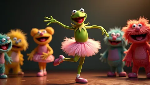 青蛙肯尼特作为芭蕾舞者 