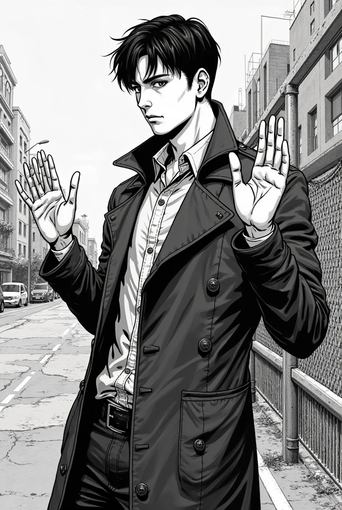 Goro Akechi，Comics black and white，Deacon service，Luggage