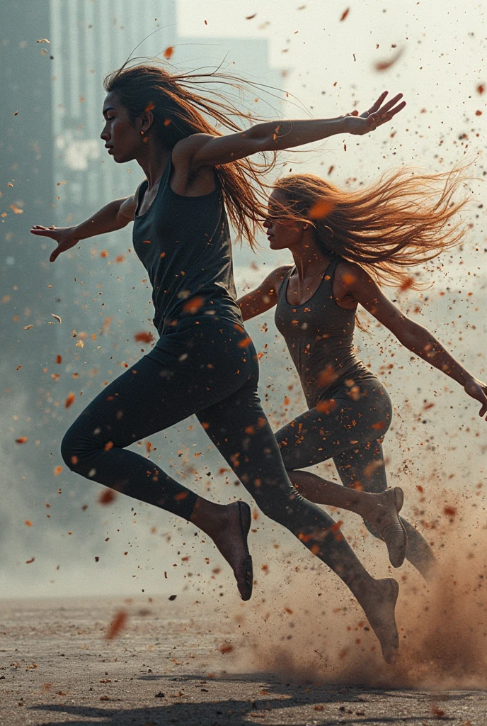 a beautiful girl with long brown hair, emma Watson, screaming in terror, transforming into a dragon, city street, t-shirt, jeans, clothes ripping, photo-realistic, intricate details, dramatic lighting, dark fantasy, cinematic, highly detailed, 8k, award winning, masterpiece, transformation, best quality