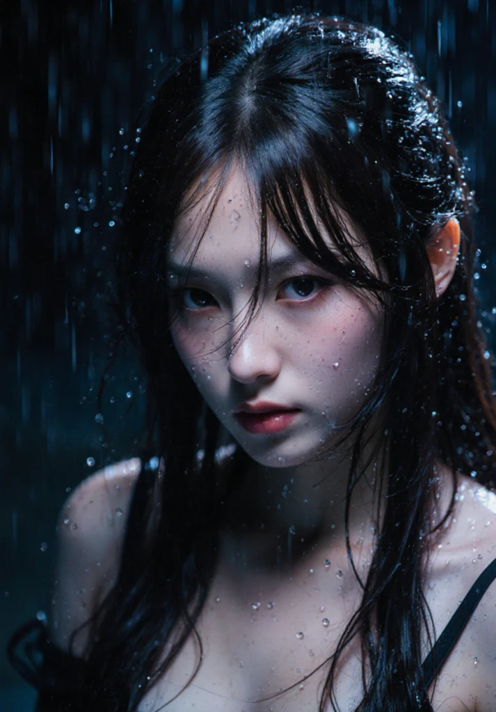 (RAW shooting, Photoreal:1.5, 8K, highest quality, masterpiece, ultra high resolution), perfect dynamic composition:1.2, (In front of a church at night in a modern city, expression of sadness:1.1, Tears are flowing:1.1, cry with a broken heart:1.1), ((((Typhoon heavy rain)))), Highly detailed skin and facial textures:1.2, Slim office lady wet in the rain:1.3, cowboy shot, Fair skin:1.2, sexy beauty:1.1, perfect style:1.2, beautiful and aesthetic:1.1, very beautiful face:1.2, water droplets on the skin, (rain drips all over my body:1.2, wet body:1.2, wet hair:1.3), (Holding a wet bouquet:1.2, wet pure white wedding dress:1.3), (Medium chest, Bra is sheer, Chest gap), (Crying hard:0.7, The expression on your face when you feel intense caress, Facial expression when feeling pleasure), (beautiful blue eyes, Eyes that feel beautiful eros:0.8), (Too erotic:0.9, Bewitching:0.9), necklace, earrings, bracelet