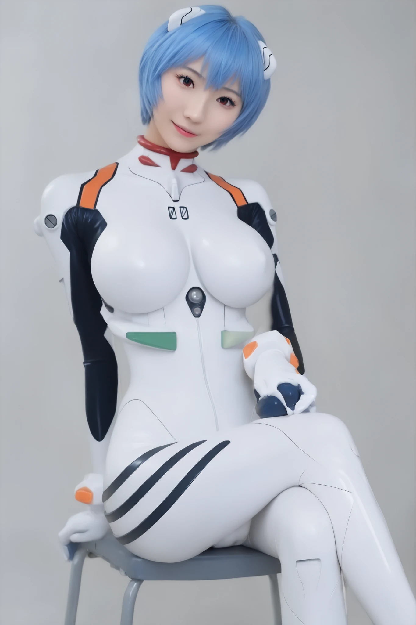  score_9, score_8_up , score_7_up , just describe what you want, tag1, tag2,official art, official style, anime capture,game cg,illustration,((real style:1.5)),((masterpiece:1.5)),((most detailed:1.5)), ((high resolution:1.5)), ((best quality:1.5)), ((4K:1.5)),,attractive anime girl, The anime is very detailed,smooth anime cg art,(( Rei Ayanami :1.5)),((Plug Suit:1.5)),( Evangelion:1.2),((:1.9)),(white :1.5),(( Bulge :2.0)),Enchanting anime girl, , !, Very detailedなアニメ , Large breasts,Smooth anime CG art ,smile:1.5,(big eyes:1.5),(long eyelashes:1.5),(smile:1.5),((solo girl:1.5)),(( :1.8)), ((no :1.8)),((short:1.5)),((standing:1.5)),((blue hair:1.5)),((crossed legs:1.5)),((sitting:1.5))