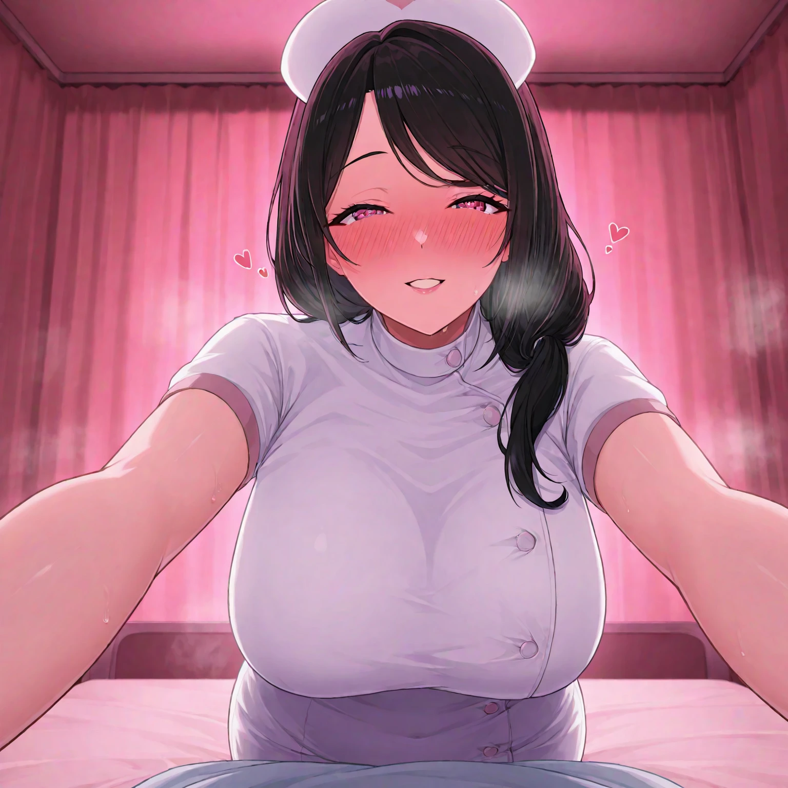 girl,nurse,hijab,hospital,happy,screamed,ahegao,vaginal opening,vaginal cum,mouth cum