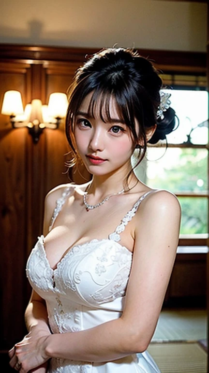 (((extremely heavy breasts))),NSFW, 16k RAW photo, highest quality, masterpiece, ultra high resolution, movieグレイン, ((美しいHigh exposureい)).movie, 1 girl,((Mystical expression)), looking at the viewer, 自然な肌の質感extremely heavy breasts))),((( silver lace ribbon around the neck))).star handle mold、((yellow eyes)),Realistic eye and face details, lip whole, lipstick makeup), fluffy ponytail hair, hair is dirty, laughter, 美feet, tall woman, ((glowing skin)),((美しいarmpit)), slim_feet, Report, huge breasts, cleavage, buttocks, shirt, beautiful natural places, Around the flower position, (detailed background,High exposure, huge breasts, cleavage, blurred background, short sleeve, 首元にJK ribbon, JK ribbon, golden hair, bracelet, water, bangs, gem, split your lips,, written boundary depth、armpit、beautiful hip line、background a pool、glowing skin、(((cameltoe))),lotion skin、beautiful butt、beautiful silver embroidery pattern、lace veil、High leg、beautiful detailed pattern、((brown hair)),Highly exposed idol miniskirt、