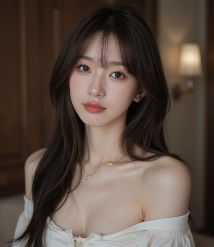 (Highest quality, 8k, masterpiece :1.3), (Sharp focus :1.2, yoo in na), (Photorealistic:1.4), (realistic:1.4), ((sheer babydoll nightgown)), see-through,