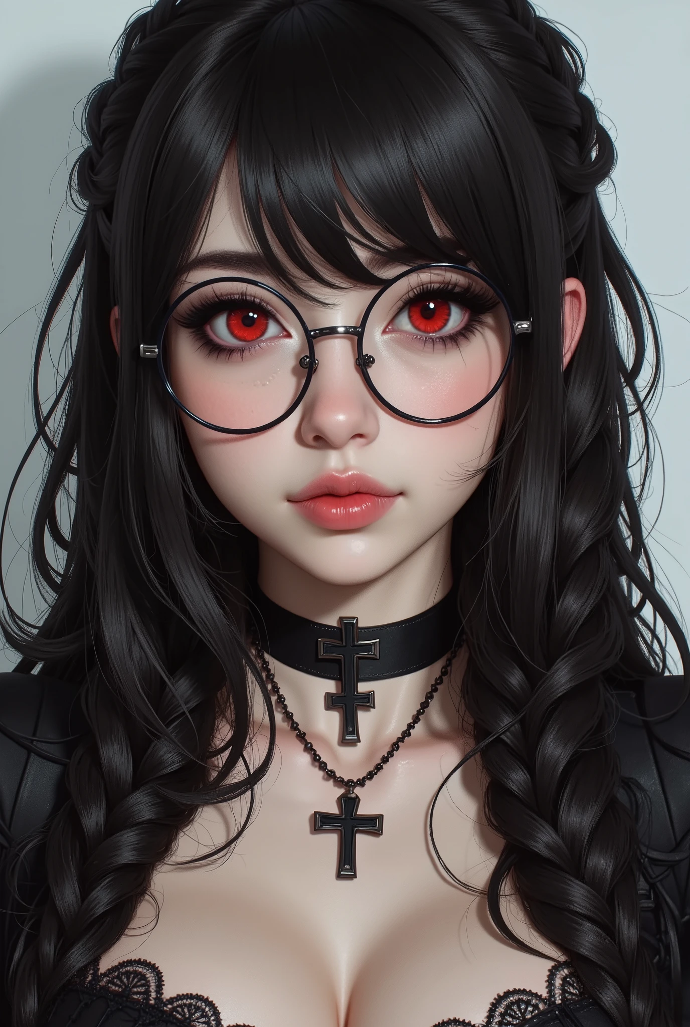 ( Highest Quality, best illustrations,high image quality:1.2), (Horror Fantasy:1.5), (ink and watercolor:1.5),(Ominous Scenery :1.5),(A lot of dust rises:1.5),( Dirt Track :1.5),(wonderful:1.5),(masterpiece:1.5), (Powerful figures:1.1、Big Breasts:1.3) 、 ((((glasses、closeup shot, cute、 red eyes、 Evil Ruby's Cursed Necklace )))),(((glasses、Big Breasts、 braids)))、 cute face, raise eyebrows , ,(Fatal Beauty, charming beauty ) ,(Mysterious Charm:1.1),(Big Breasts、attractive silhouette), high image qualityテクスチャ 、High Quality Shadows、 beautiful and delicate face 、 beautiful, delicate, eyes are sticky liquid dripping 、 ray tracing 、 20th Generation、 cute K-POP girl、( The Face of Korea )、Thin face、( Ulzan-6500-v1.1:0.6)、 Face of Pure Loss _v1 , ( beautiful and delicate face , beautiful and delicate eyes, perfectly balanced face , high image quality skin , detailed skin, lens flares {x} perfect ratio 4 fingers to 1 thumb :1.25)、 DSLRs、 地獄から来たbeautiful悪魔女 , ATTRACTIVE GIRL , Real Girls, Gurwitz, Gurwitz-style Artwork , Girl Roleplay, Realistic 3d style, cgstation Popular Topics,, 8k portrait rendering BYMR. nomi ,(truth,truth:1.4,glassesの少女 :1.2)、cheek、 glossy lips, 1. オーバーサイズ comment: comment、 come up with an oversized design that covers shoulder to knee.。 navy blue or black are standard colors .、[ Soft khaki or beige , wait.、 Pick the right color for the season 。 2. choose the color that suits your skin : To protect yourself from the cold、 choose the color that suits your skin 、 ニットの質感と色を commentに合わせてください .。 3. ワイドレッグ pants: pants, choose a wide leg design 、combines mobility and style。Dark tone denim or black pants look great.。 4. knee-high boots: オーバーサイズ commentに含まれるもの、boots are black or dark brown Match the texture and color of the fashionable.、 Gives a stylish impression 。 5. accessories: The 。 Disney 、 long necklace 、6. handbag: handbag、let's match the color of your outfit.