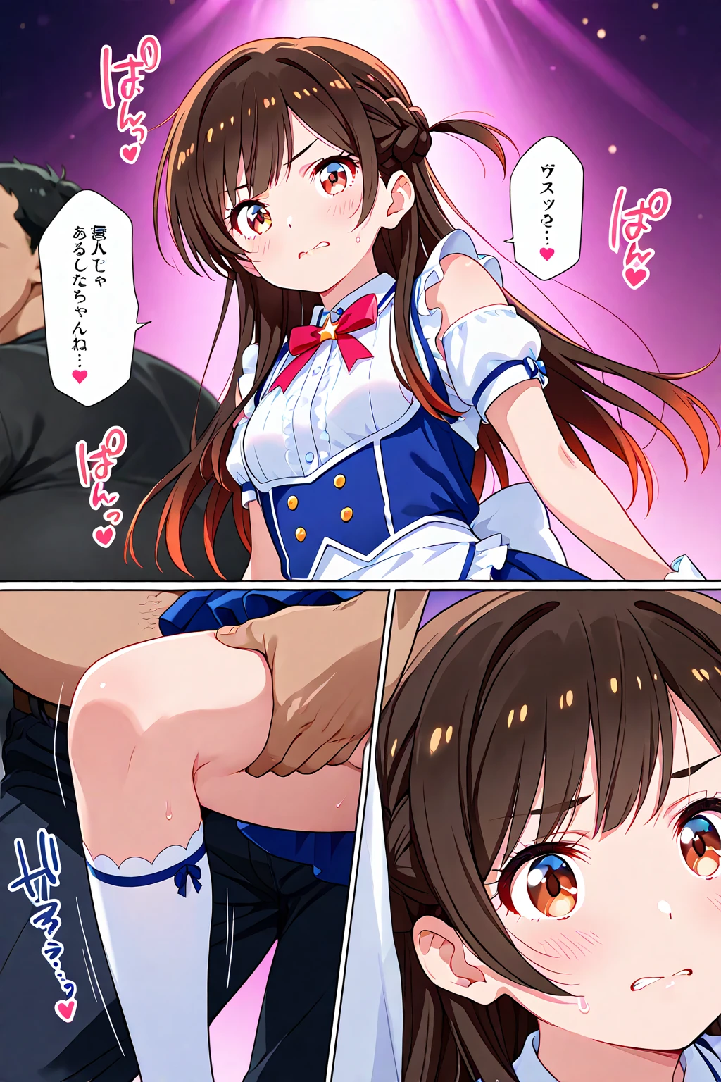 NSFW,masterpiece,Highest quality,High resolution,Super detailed,Nekone \(Utawarerumono\),Brown Hair、(Red Eye:1.3)、ribbon,Twin tails、ヘアribbon、Mole、目の下のMole,Small breasts,blush,(Ecstasy face),(Ahegao),??????,I feel,(??????????),(??? slave),Brothel at night,Japanese-style room,(Having ???),(Squirting),(Trembling),(heart),(Falling into Pleasure),Give in,From the side