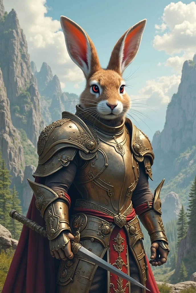 High resolution,8K,Highest Quality,masterpiece,The rabbit knight ...