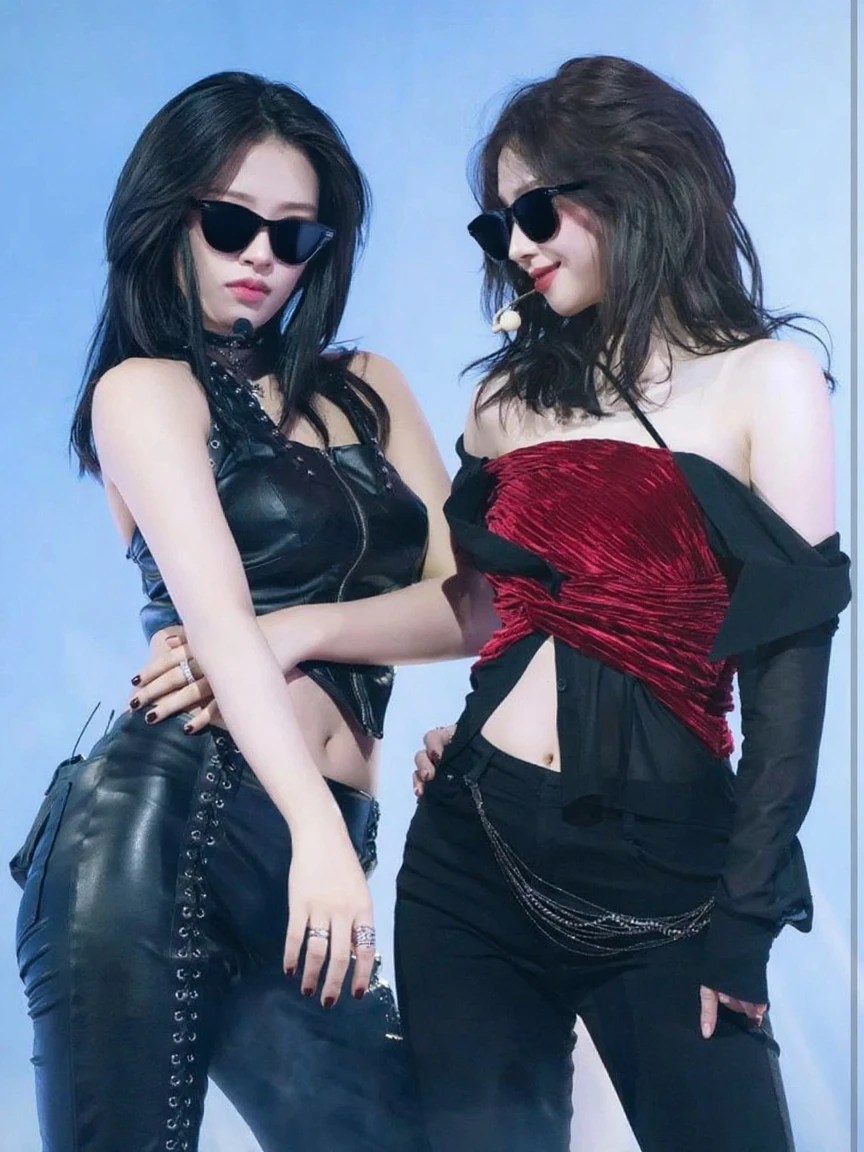 Photography of a ((one person)) (cute slim korean girl:1.2), (sexy pose:1.4) (straight bangs hair right part) (belly button piercing:1.3) wearing (tight leather jacket with crop top:1.2), also (wearing tight black leather pants with a belt:1.4), (19 years old), beautiful, ((detailed face)), sexy detailed lips, ((detailed eyes)), majestic, perfect body, realistic skin, skin pores, detailed skin, high detail skin texture, large ass, intricate, cinematic lighting, realistic lighting, realistic, mix4, 8k, uhd, high resolution, soft shadows, masterpiece, focus on realism. (masterpiece), best quality, expressive eyes, perfect face