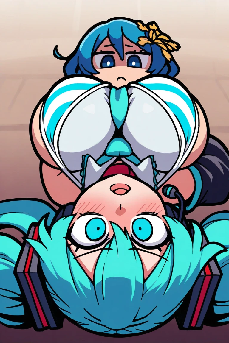 anime, hdr, soft night, ((best quality)), ((masterpiece)), (detailed), remrin, (hair over one eye:1.1), Echidna, blue hair, long hair, hair between eyes, BLUE eyes, white eyelashes, rem, Rê:zero, elf ears, prostitute sexy, girl, soft wavy hair, looking away, dripping, enjoyment,character big fat tits with huge nipples and an even larger belly, 1girl, breasts, solo, nipples, female, pussy, thick thighs, steam, navel, nude, thighs, huge breasts, steaming body, (Huge breasts, perky breasts:1.4), upper body, tile, Big thighs, Detailed eyes, perfect face, detailed body, fleshy thighs, Detailed thighs, detailed arms, giant breasts, giant detailed breasts, big chest, totally naked, fucking, Sexing, sexually violent), Blushing, collaring, sad, crying, desperate, desperate screams, sexually detailed moans, bondage, sexual rape, desperate expression, scared expression, NSFW Detailed Content, Content,+ 18), Surrounded closely by very angry aggressive boys having sex, dog collar around the neck、Hands and feet are tied to beams with ropes、rampage、scary look、A detailed face、Detailed hand、detailed legs, looking at viewer, nude, anime eyelashes, long and big eyelashes, eyes outlined in anime style, NSFW Contend,bouncing breasts, unaligned breasts, motion blur,big breasts, huge breasts, gigantic breasts, hentai breasts, gagged, stuffed, tape, tape gagged, ryner-e, breasts, ass, hourglass shape, tits, big , , waifu, mommy milkers, milf, titties, big breasts, huge tits, giant ass, big butt, huge booty, professional makeup, pink lips,black skin ,sex toy transformation,Bondage And Dildos, mating press ass, dark skin:1.10, >Lora: Ram_(Re:zero): 1<