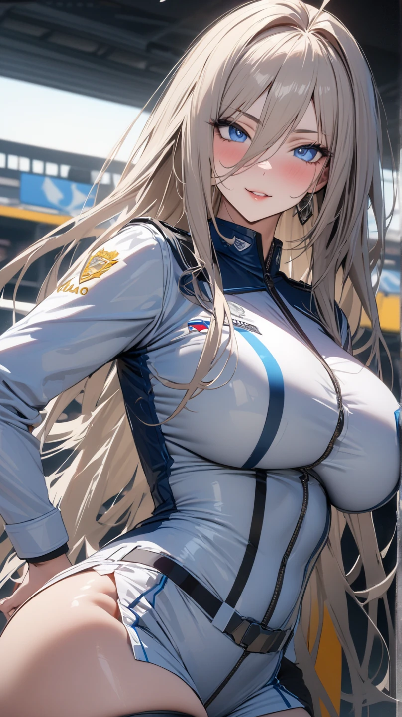 1girl,gigantic breasts,pov,pointy breasts,upper body,covered nipple,pilot suit