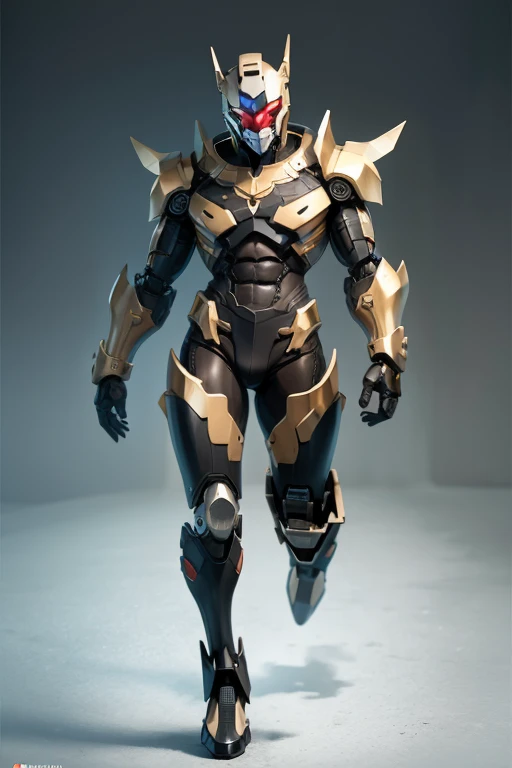 1boy, full body, Illustration, cinematic light, high resolution, best quality, ultra detailed, masterpiece, power suit, powerranger, suit, spd, (silver royal guard ranger suit), gold detail, (((black suit)))