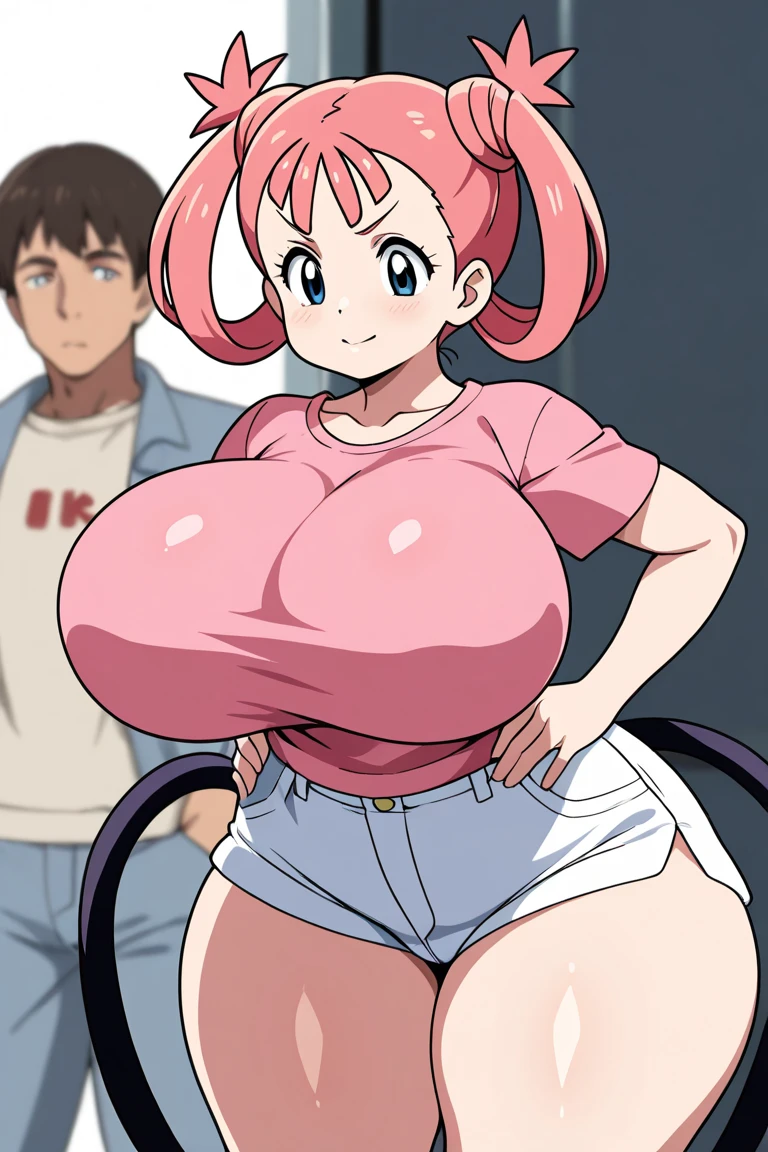 1women with ?????,solo,sitting,retro artstyle,thigh focus,sitting,spread legs,looking at viewer,blue hair,outdoors,blue eyes,open mouth,short hair,(gigantic breasts:1.1),groin,large ?????,erection,?????,?????????,women has both ????? and pussy,The vagina is attached to the lower part of the penis,plaid shirt, open clothes,nipples, bottoms ??????????,protruding ?????,white thighhighs,saliva,A lot of semen, a lot of semen gushing from the tip of the ????,nsfw,uncensored,masterpiece, best quality,sneakers,bag,smile,shirt,open clothes,bench,1990s (style),holding,full body,day,long sleeves,jacket,socks,looking at viewer,orange shorts,