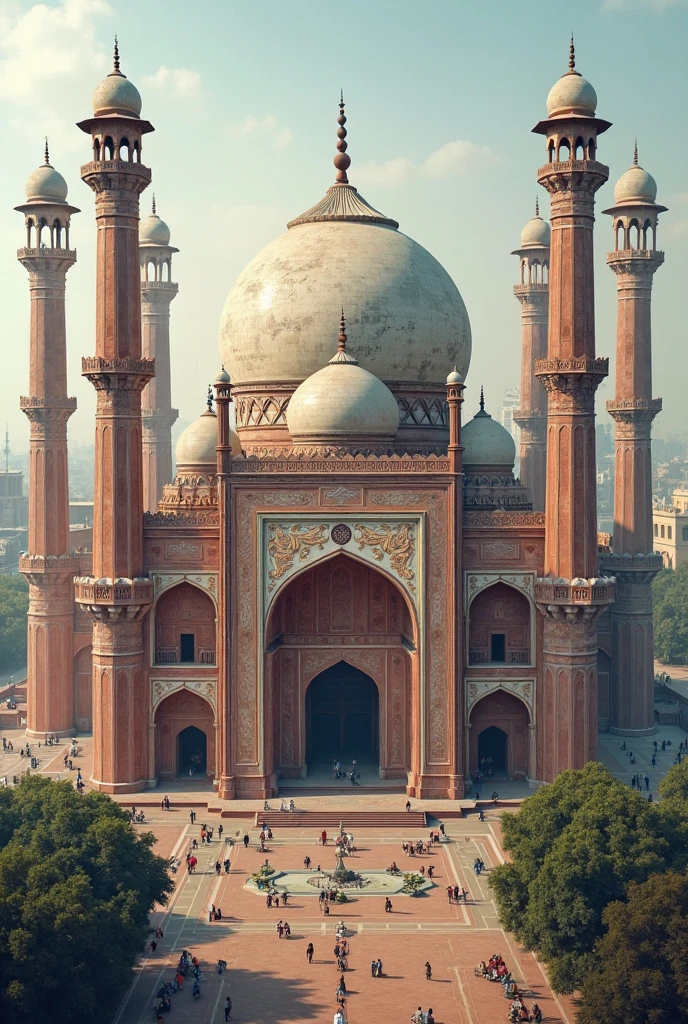 Collage of Hindu muslim art nd architecture 
