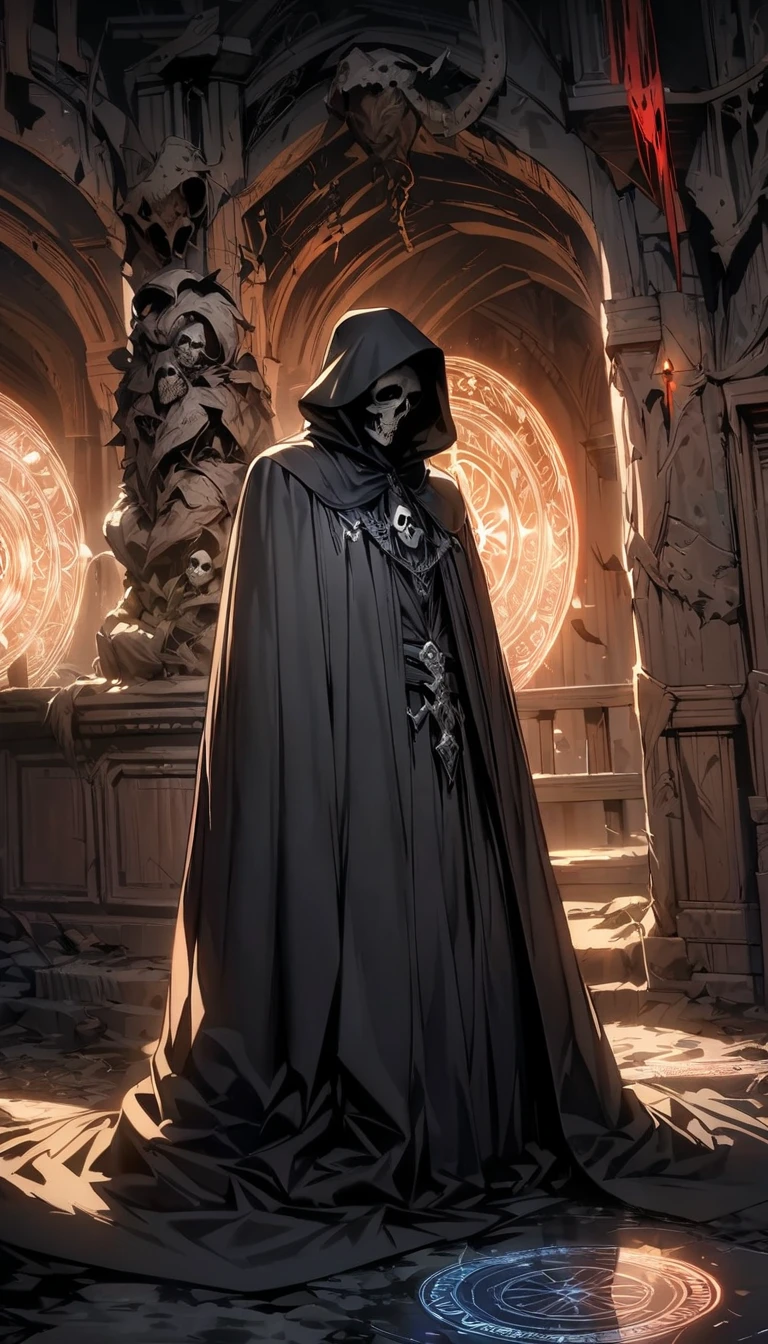 Black necromancer man