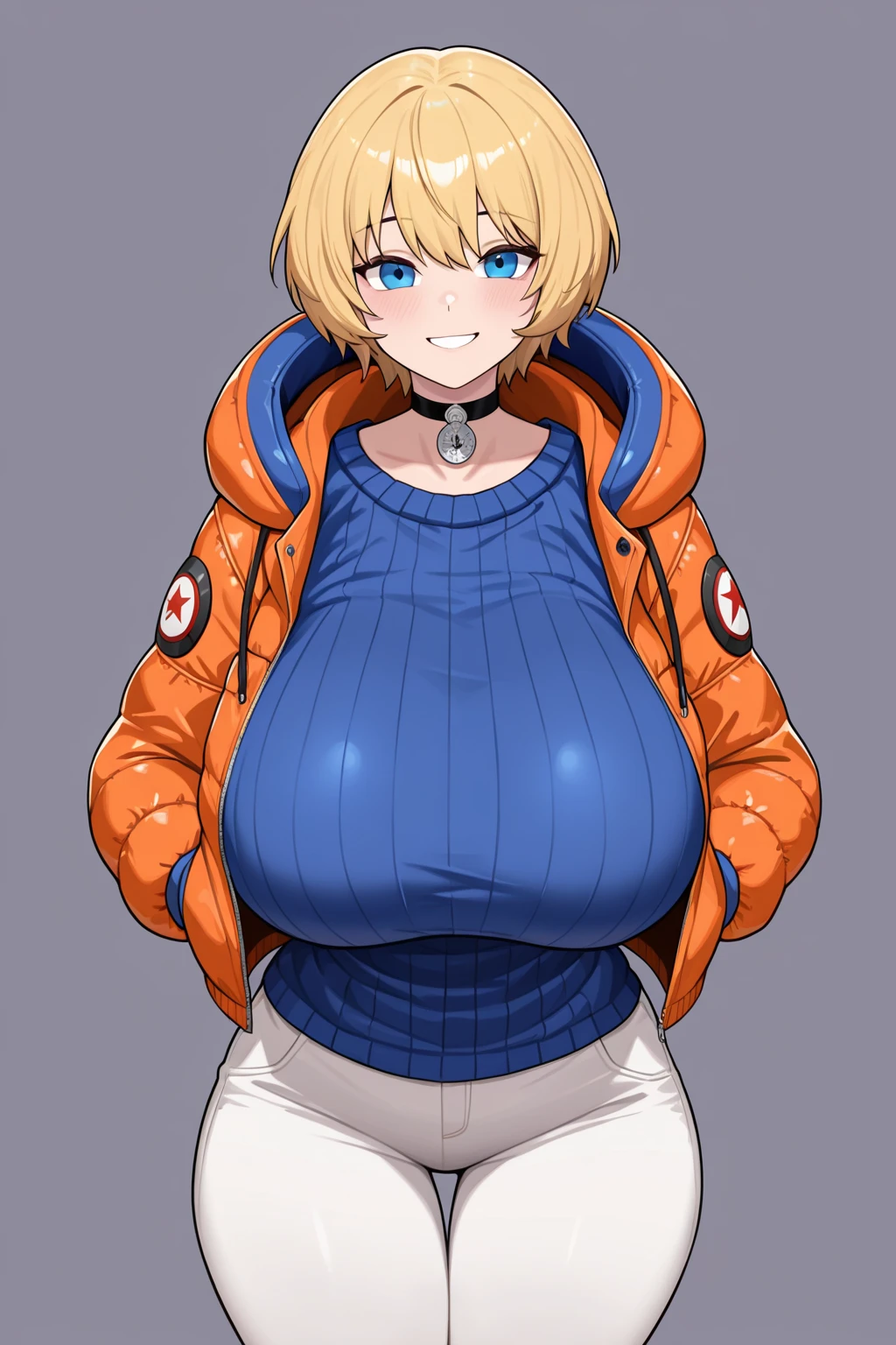 masterpiece, best quality, ultra-detailed, Potrait of beautiful , (chubby) (sexly), (plump), (sexly), ((tomboy)), (Plump), ((very short hair)), (boyish), (naughty), (young), (Short Hair), (pudge face), (Bad body odor), (Elegg), (purple eyes), (belly button), ((The eyes are hidden by the bangs)), (Sinister), (overweight), ((thick)), (belly buttonにピアス)