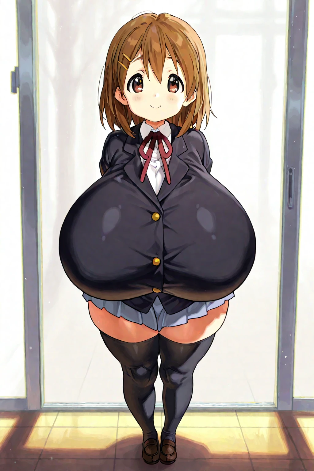  (Huge breasts, Huge breasts, Large Breasts), Put your arms behind your back, Firm breasts, Slim waist, Curvaceous figure,long 髪, whole body,atlanta_kantaicollection,Viewed from the front,fullbody,