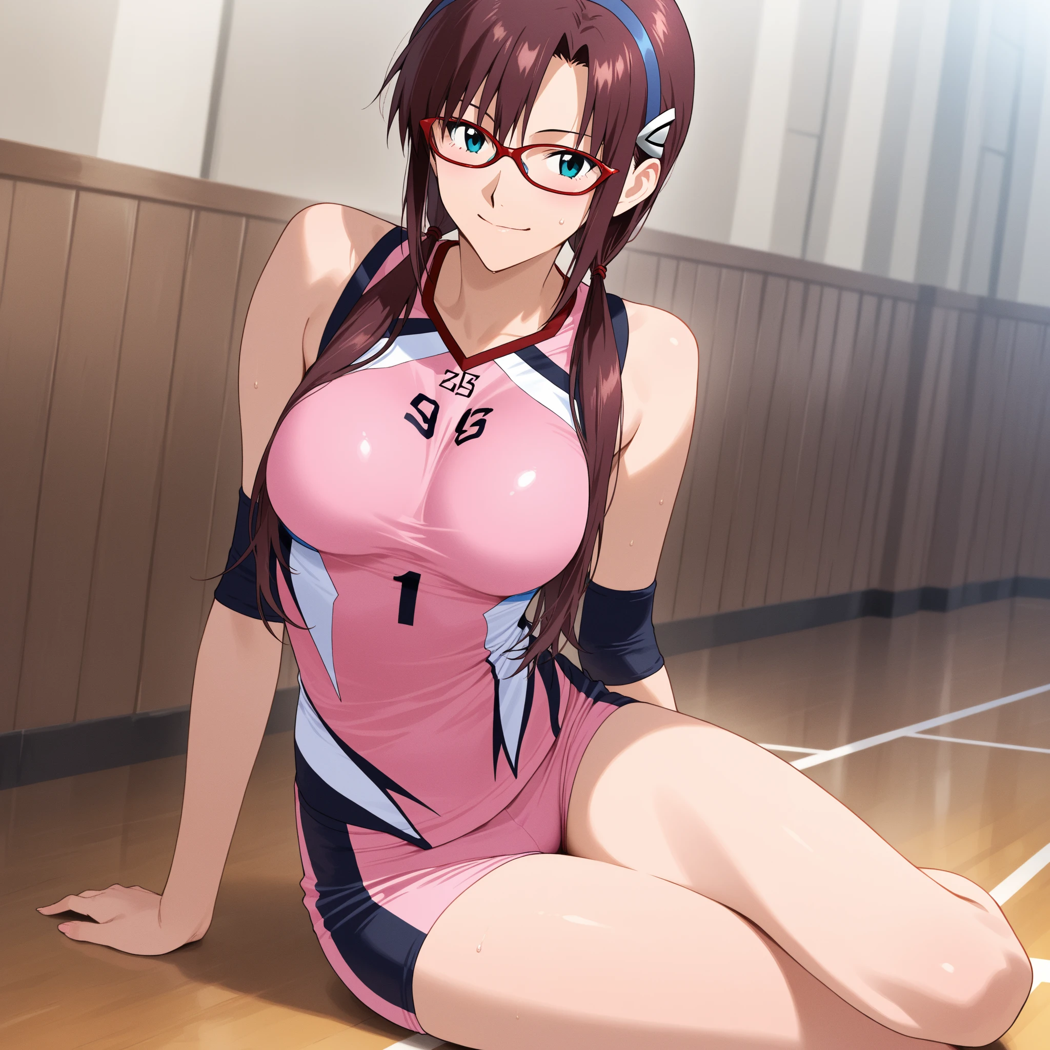 {{{NSFW}}},(masterpiece:1.2),(ultra quality:1.2),(ultra detailed:1.2),(ultra-high resolution:1.2),(very fine 8K CG wallpaper:1.2),Air Groove\(umamusume\),{1 girl,beautiful girl,cute,smile,kawaii, lovely,blushing,playful expression},sharp focus,oily skin,beautiful detailed hair,glossy hair,(wear gym uniform:1.5),(lying on the bed:1.2),wear buruma,perfect two legs,(spread two legs:1.2),,five fingers,(large breaths),beautiful detailed eyes,jewel like eyes,violet eyes, (two hands behind head:1.1),open mouth,armpits, solo,beautiful navel, looking at viewer,collarbone,earring