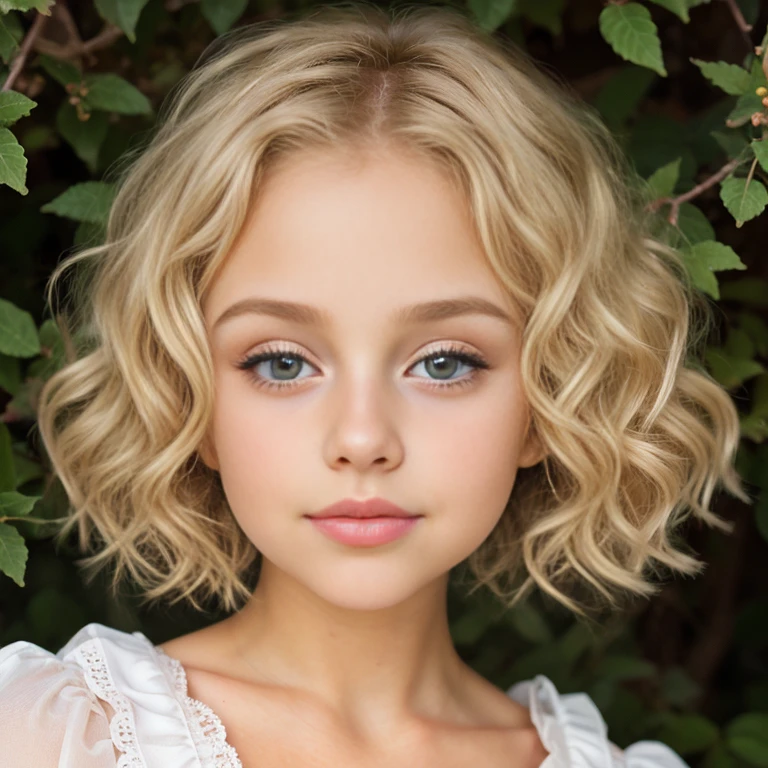 girl child blonde curly hair vintage, ultra realistic, 8k
