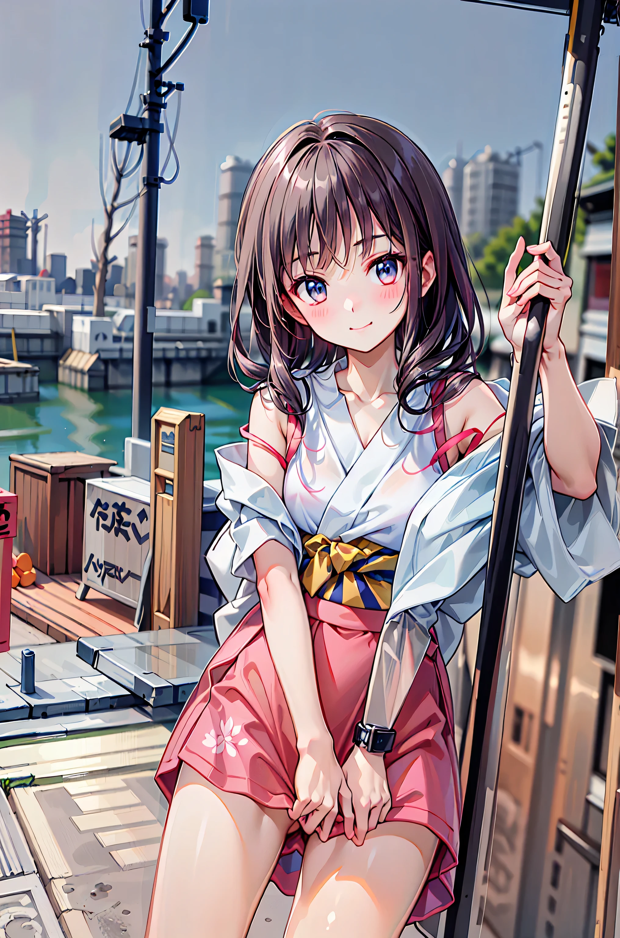 (( masterpiece)), ((Highest Quality)), ((Highest Quality)), (( very detailed)), ((8k CG wallpaper)), ((so delicate and beautiful)), ((shape)), (high resolution), , the girl on the left、(((    Tokyo    の風景:2.0)))、(((   Tokyo   tower:3.0)))，Around Town  ，  my hair，shortcut，  開口部のあるぼやけた my hair，短い編み込みの my hair， neat ，  Slender Beauty ，  correct posture， small breasts，Beautiful legs， Her enchanting gray-blue eyes sparkle like stars，  Saggy eyes  ， bright color, Beautiful Eyes,繊細なsmile,Textured Skin,  Highest Quality  ,   kind , beautiful woman ,  anime style､ー、smileでピースサイン、対照的な前 my hair，  highlight 、  fluffy、すべての my hair型、、smile、cute、  Scrivenism，    Tokyo    ，    Tokyo    のビル街，    Tokyo    タワーが見える， cityscape，茶 my hair，shortcut，ボサボサの my hair，短い編み my hair，neat，Slender Beauty，correct posture，small breasts，Beautiful legs，Her enchanting gray-blue eyes shine like stars，bright color,Beautiful Eyes,A delicate smile,Textured Skin,Highest Quality,優しくてbeautiful woman,anime style､