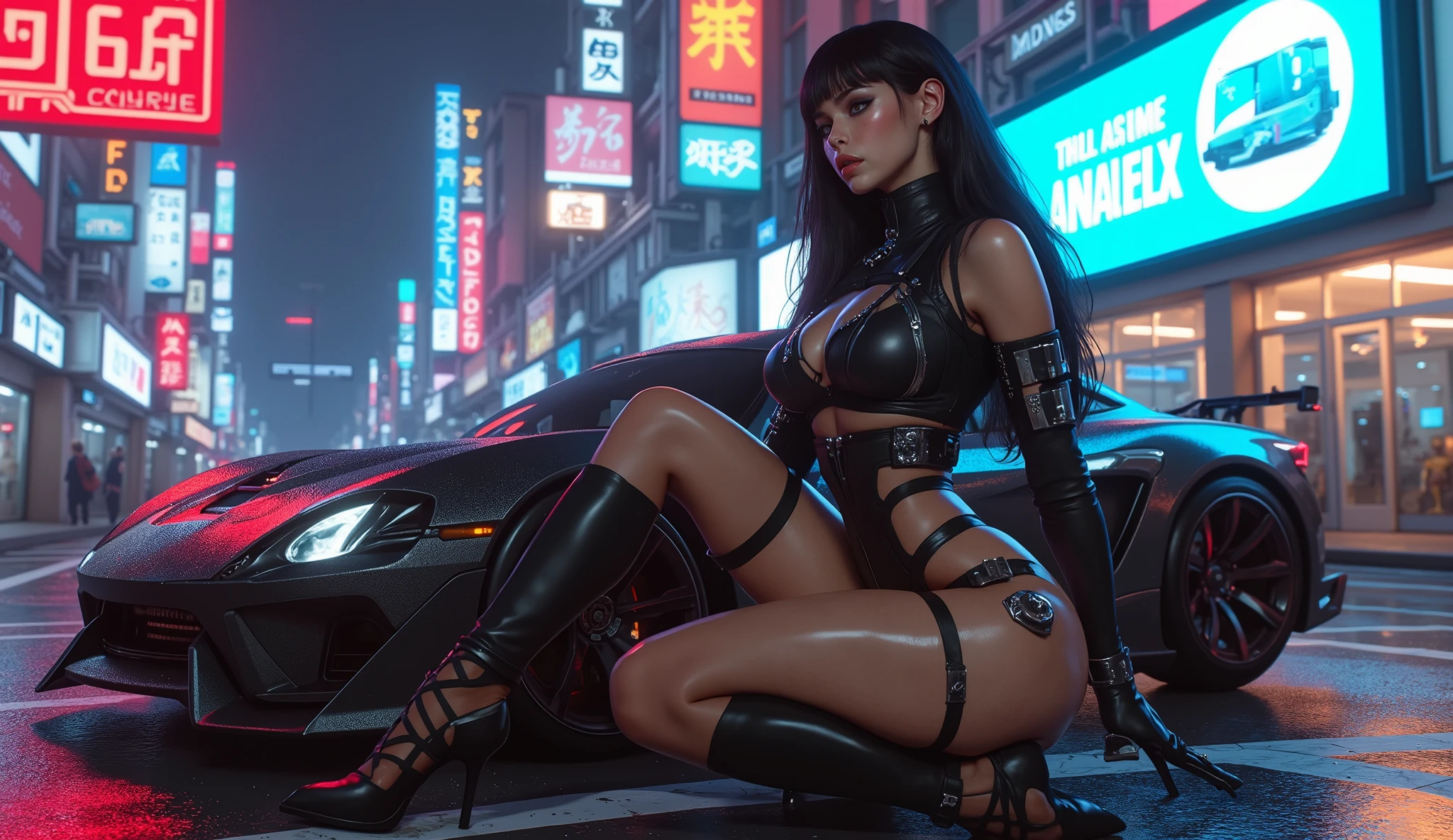 arafed asian woman in lingerie posing on a car, seductive anime girl, trending on cgstation, cyberpunk beautiful girl, cyberpunk 2 0 y. o model girl, female cyberpunk anime girl, dreamy cyberpunk girl, cyberpunk anime girl, trending at cgstation, oppai cyberpunk, seductive cyberpunk dark fantasy, sexy pose, perfect android girl, jet black haired cyberpunk girl