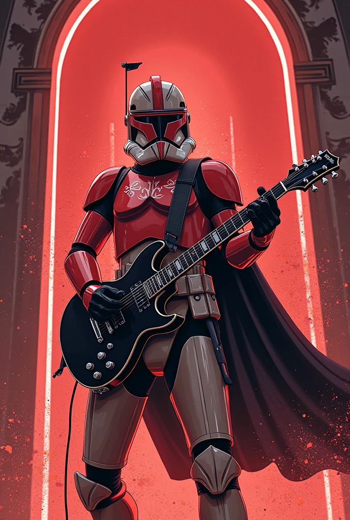 Illustration stylisée d'un Clone Trooper, style dessin semi-réaliste ...