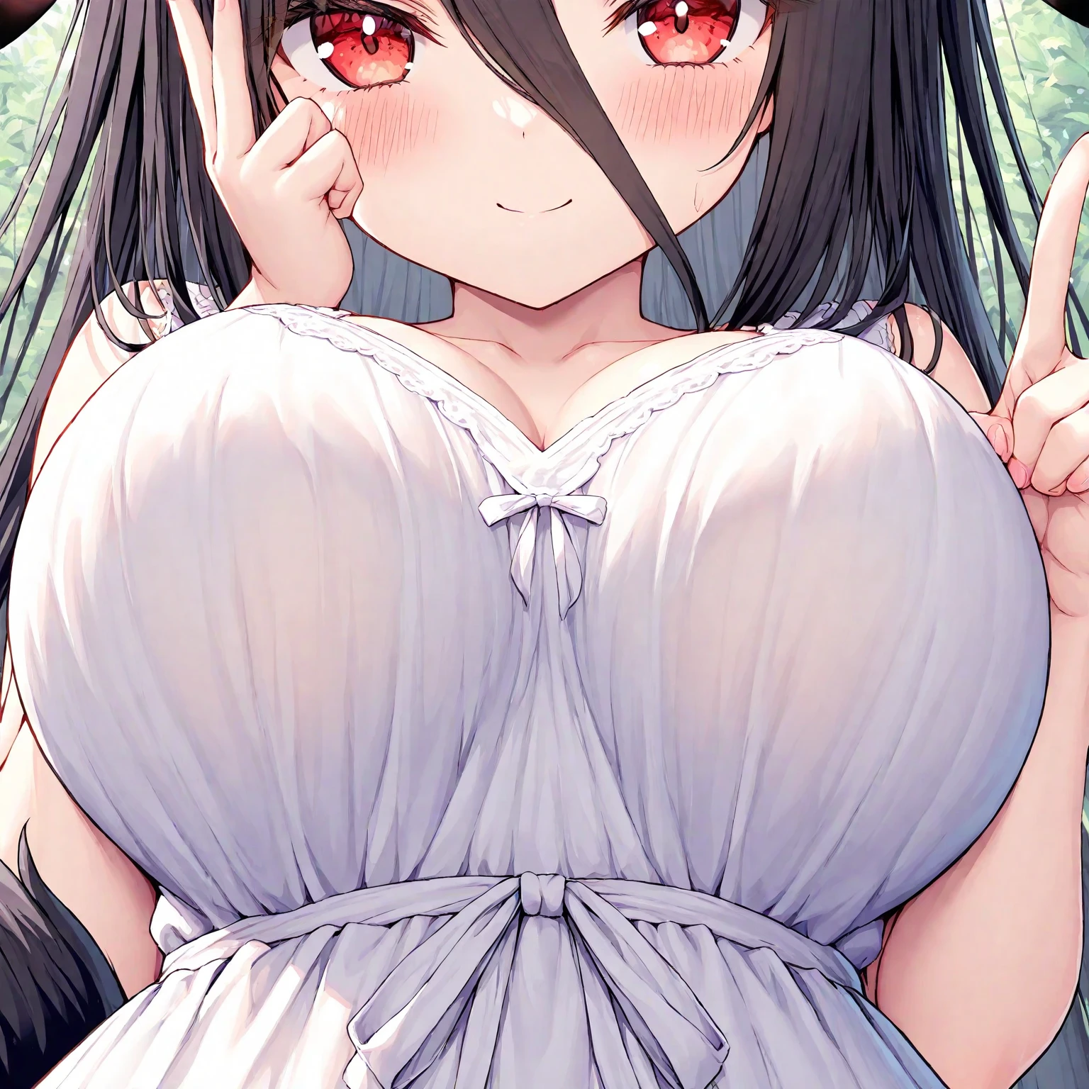 ((masterpiece)),(best quality),official art,extremely detailed CG,unity 8k wallpaper,ultra detailed,1girl,solo,upper body,(portrait:1.2),high_heels,black_hair,very_long_hair,white_dress,white_gloves,white_footwear,cleavage,hair_ornament,half_gloves,hair_flower,green_eyes,bare_legs,looking_at_viewer,antlers,large_breasts,bangs,<lora:Indomitable(azur)>,