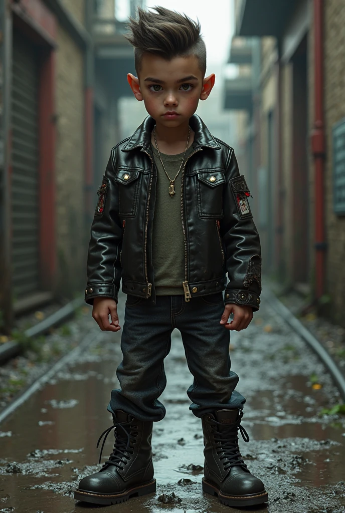 Cyberpunk, Scavenger, dressed in rags, children