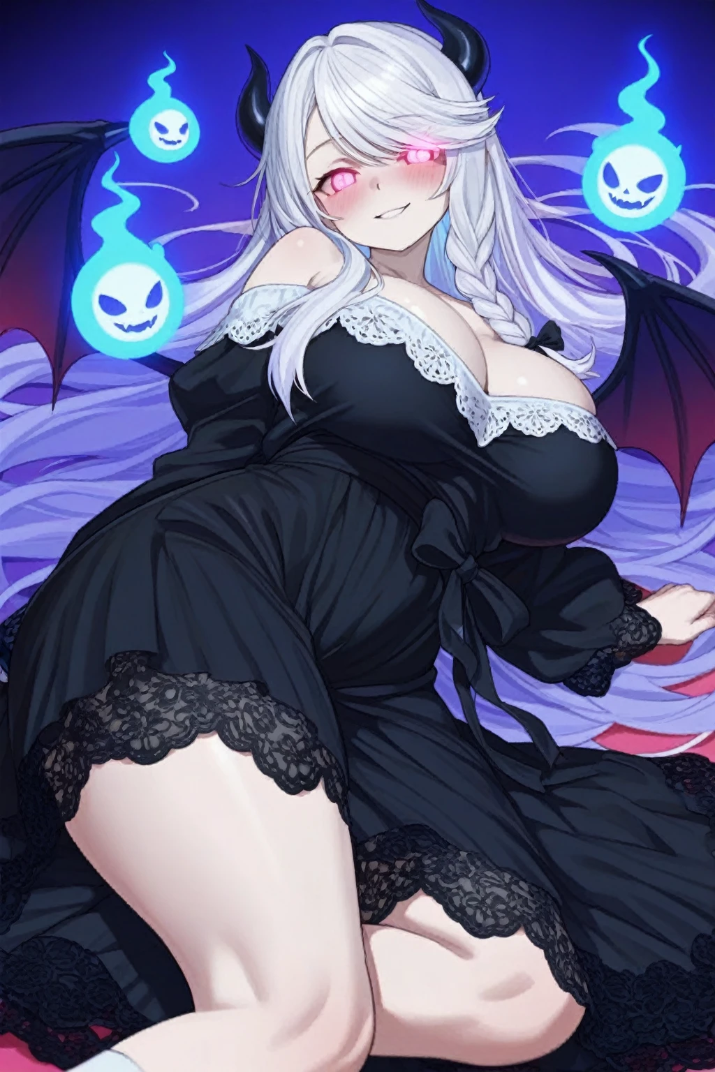 Clothed big breasts,(Excessive breast size),huge tit,evening formal robes,Gorgeous accessories,Colar with a very long chain，The demons