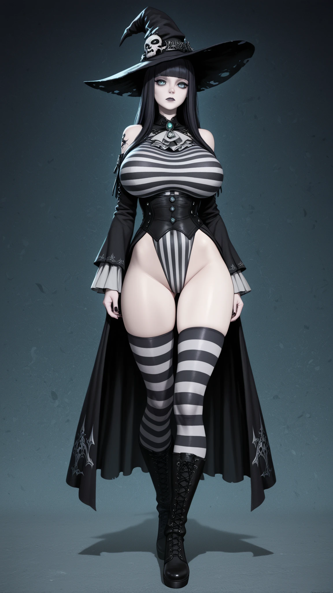 ((Masterpiece)), ((perfect quality)), ((UHD)), ((best quality)), ((photorealistic)), ((high quality)), ((detailed)), yorha 2b, white short hair, full body photo, beautiful, very beautiful face, perfect face, figure: (very chubby, (wide waist), very full body, (very curvy), very thick, (very chubby belly bottom), (big deep navel), curvy, sexy, thunder thighs), clothes :(tight black short dress, blindfold, black tights)