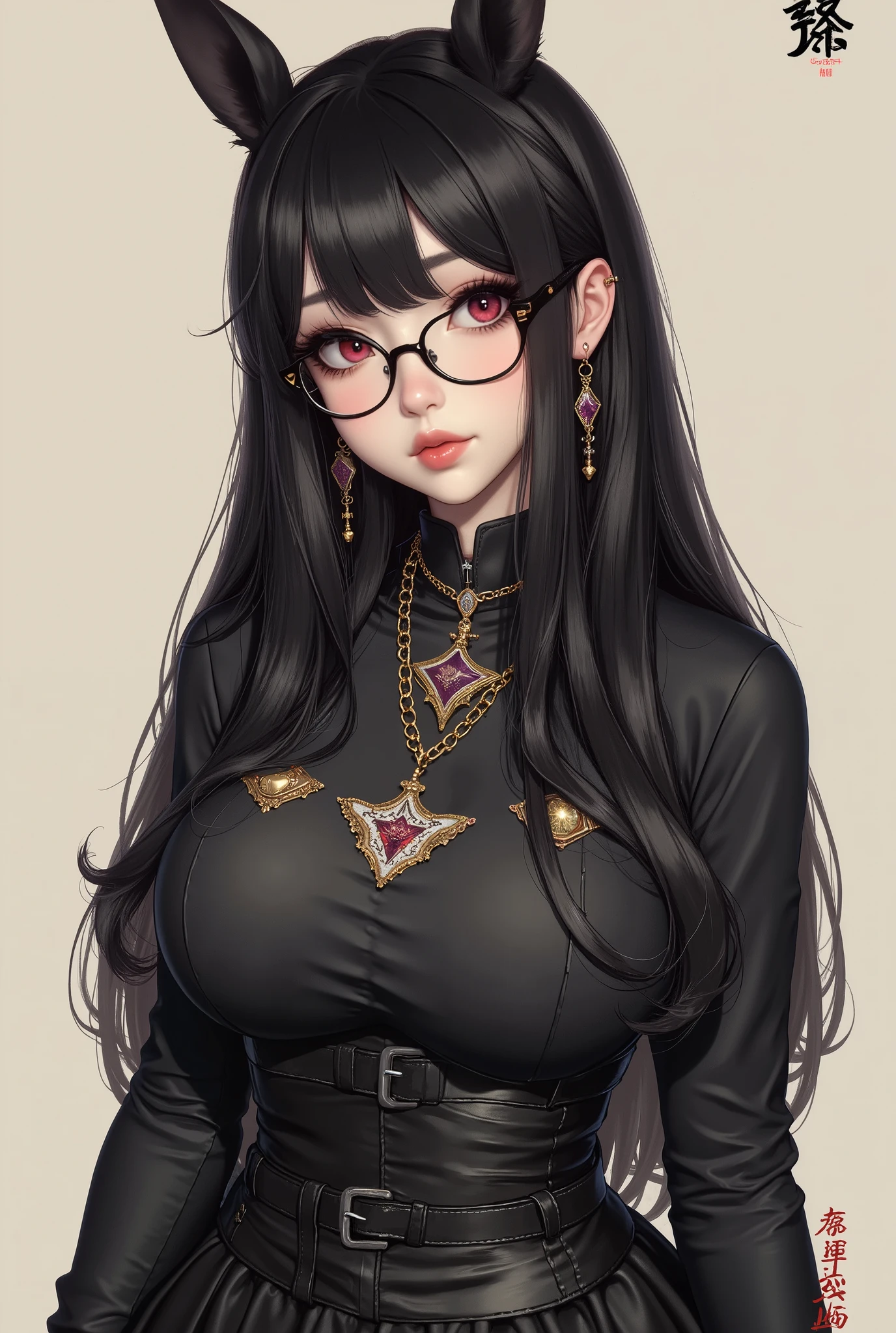 ( Highest Quality, best illustrations,high image quality:1.2), (Horror Fantasy:1.5), (ink and watercolor:1.5),(Ominous Scenery :1.5),(A lot of dust rises:1.5),( Dirt Track :1.5),(wonderful:1.5),(masterpiece:1.5), (Powerful figures:1.1、Big Breasts:1.3) 、 ((((glasses、best Shot, cute、 Red Eyes、 Evil Ruby's Cursed Necklace )))),(((glasses、Big Breasts、 braids)))、 cute face, raise eyebrows , ,(Fatal Beauty, charming beauty ) ,(Mysterious Charm:1.1),(Big Breasts、attractive silhouette), high image qualityテクスチャ 、High Quality Shadows、 beautiful and delicate face 、 beautiful, delicate, eyes are sticky liquid dripping 、 ray tracing 、 20th Generation、 cute K-POP girl、( The Face of Korea )、Thin face、( Ulzan-6500-v1.1:0.6)、 Face of Pure Loss _v1 , ( beautiful and delicate face , beautiful and delicate eyes, perfectly balanced face , high image quality skin , detailed skin, lens flares {x} perfect ratio 4 fingers to 1 thumb :1.25)、 DSLRs、 地獄から来たbeautiful悪魔女 , ATTRACTIVE GIRL , Real Girls, Gurwitz, Gurwitz-style Artwork , Girl Roleplay, Realistic 3d style, cgstation Popular Topics,, 8k portrait rendering BYMR. nomi ,(truth,truth:1.4,glassesの少女 :1.2)、cheek、 glossy lips, 1. オーバーサイズ comment: comment、 come up with an oversized design that covers shoulder to knee.。 navy blue or black are standard colors .、[ Soft khaki or beige , wait.、 Pick the right color for the season 。 2. choose the color that suits your skin : To protect yourself from the cold、 choose the color that suits your skin 、 ニットの質感と色を commentに合わせてください .。 3. ワイドレッグ pants: pants, choose a wide leg design 、combines mobility and style。Dark tone denim or black pants look great.。 4. knee-high boots: オーバーサイズ commentに含まれるもの、boots are black or dark brown Match the texture and color of the fashionable.、 Gives a stylish impression 。 5. accessories: The 。 Disney 、 long necklace 、6. handbag: handbag、let's match the color of your outfit.