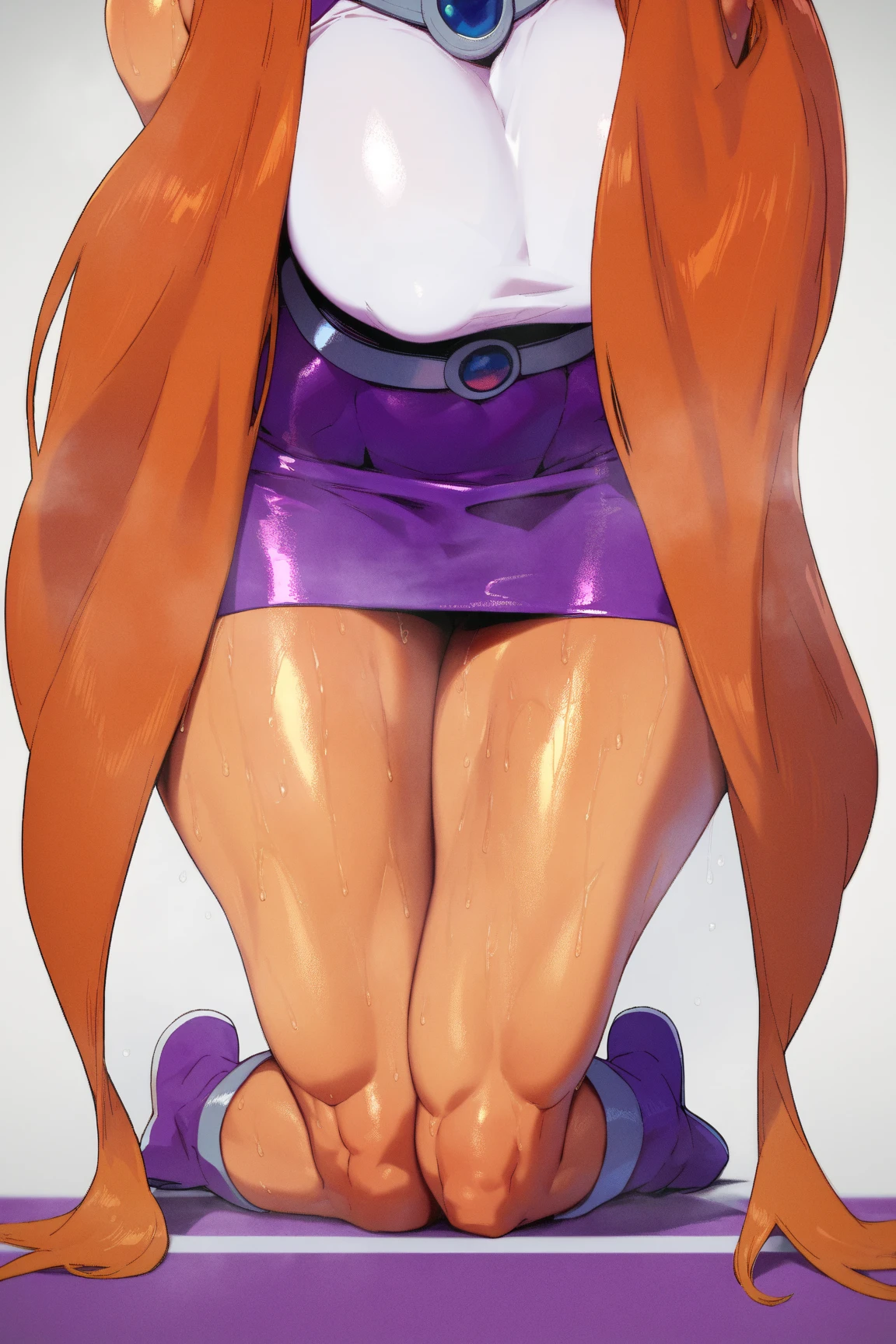 Male , white body, white skin, equine, anthro unicorn, weak body, femboy, girly, solo, thin waist, thick thighs, round ass, hourglass figure, pink hair, high heels, soft chest, smile, red long nails, seductive pose, anal masturbation, muscular naked, horse penis, equine penis, balls hanging, submissive, fat ass, long straight hair, very femenine, make up, fingering ass, 1 leg up, raising 1 leg, showing ass to viewer, horny, needy