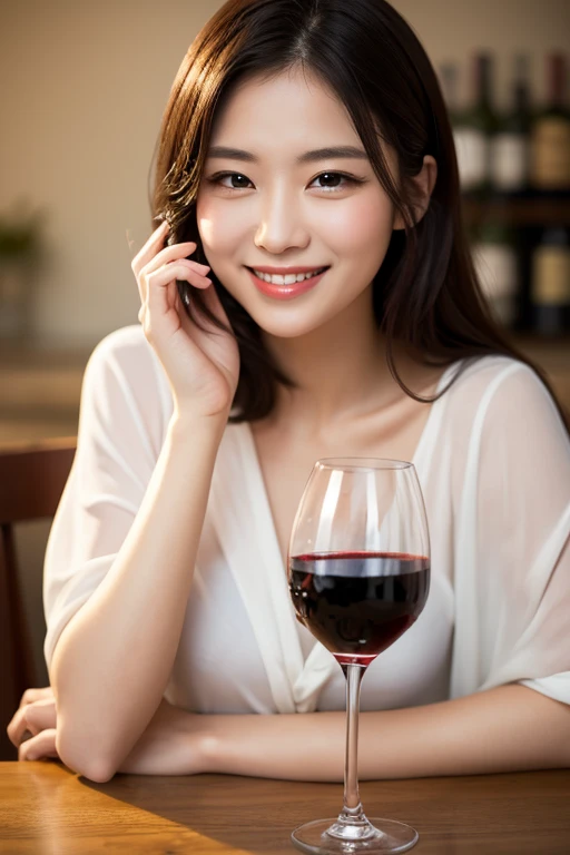 ((Highest quality、8K、masterpiece:1.3))、cute、slimカップル、modelカップル、actress男優、(Realistic, Intricate details:1.2), full-course dinner、Wine Party、Amazing view of the sunset sky and clouds、A bright smile、short hair,Bright Face、 (Age 45), 42 years old, red wine 、Appetizers、Italian food、Wine bottle、Champagne、sparkling wine、Two beauties、Brown Hair、Shortcuts、Long sleeve shirt、dress、Beautiful woman 1, (slimな顔), (The body is slim), (Brown Hair), (Shortcuts), cheeks turn a little red,Attractive beauty、restaurant, In a prominent place (From the waist up) Nova Frog Style, actress, model, Upper Body, White wine, slim, wine glass, 中央に置かれたwine glass, smile, (smile: 1.15), Beautiful fine grain, Depth f/2,saturation, High Contrast, Strong light and shadow,Moist Body:1.5、3D texture、Delicate eyes、Brown Hair、The hair is very shiny、