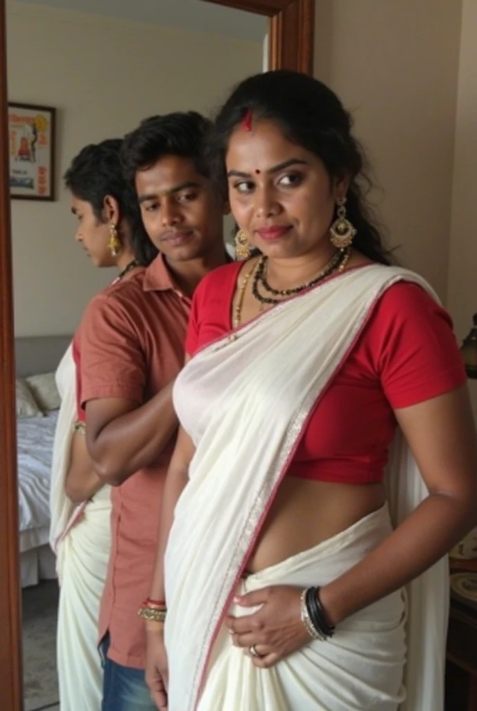 Indian village woman and man