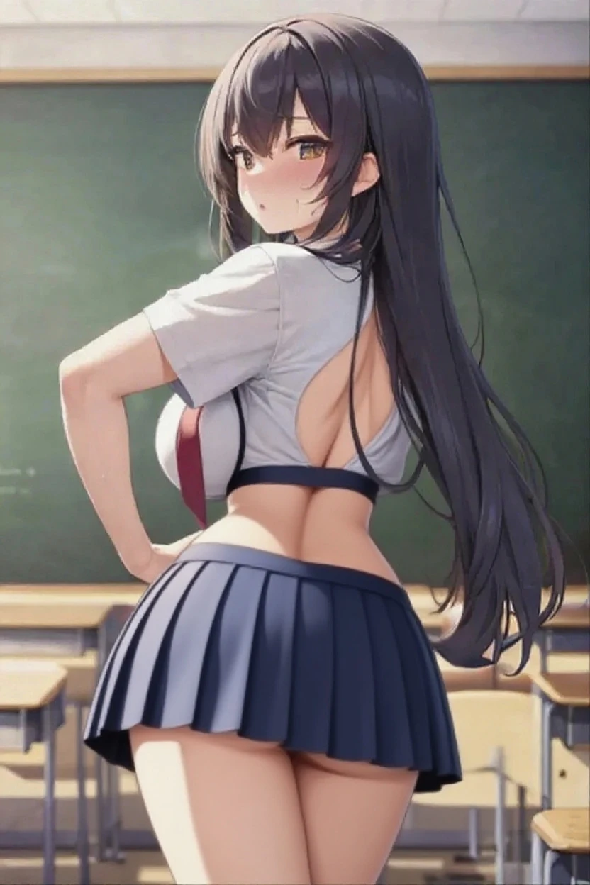 masterpiece, best quality, 1girl, solo, blush, twintails, long green-black hair, hair between eyes, ((streetwear clothes)), city, outdoors, night, movie poster, extremely detailed 8K, smooth, high resolution, ultra quality, cinematic lighting, ambient occlusion, hd, 2k, 4k, 8k, 16k, extremely detailed anime, detailed faces, perfect composition, wide shot, atmospheric lighting, very sexy, lift skirt, random low back angle, uncensored, nsfw