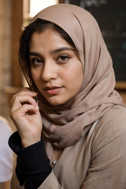 arafed woman in a purple hijab poses for a picture, a picture inspired by Abdur Rahman Chughtai, instagram, hurufiyya, portait photo profile picture, old picture, with accurate face, profile picture, very clear picture, selfie photo, picture, close - up portrait shot, close up potrait, profile pic, faridah malik