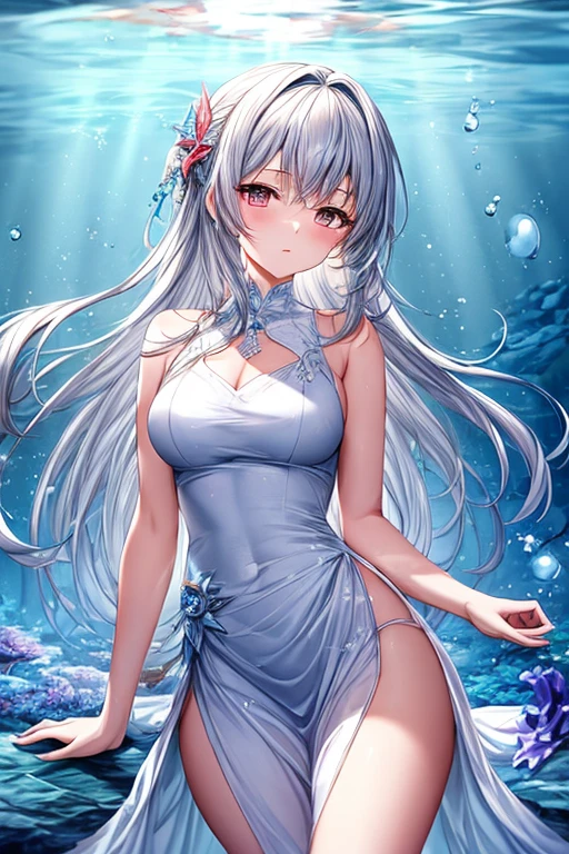 {{{{{16k}}}}}, {{{{{Unique atmosphere in the middle of the transition from girl to sexy woman, transforming a Japanese girl with a cutely pussy into her facial rank to the SSS rank of top-notch pretty actresses, She's in a cylindrical aquarium filled with female hormone fluid with a control panel that allows her to change the shape and appearance and personality of the girl inside at will, The oil of glowing flowers is poured into the aquarium and she is turned into a beautiful herbarium, When the control panel under the aquarium was adjusted to a innocent beautiful big-breasted with tight cleavage slender underbusted personality girl her appearance changed to a cutely innocent and gentle look, She was a 12-year-old girl but after being locked in a aquarium for four years and injected daily with beauty-enhancing hormones she grew into a 16-year-old girl that she had an purd fetish for lips and necks and waistlines, The lush growing tits and waistline of a 16 year old ripen quickly when the control panel is moved to a 20 year old and we see her in her prime as a woman, her clearer nip line from underbust to hips, she grew up she became pretty face like an idol, Her too-beautiful rounded tits wrapped in her separates frills pastel colored bikini, Her hair is replaced by a bang long glossy very Straight black hair, The growing body is reproduced with sex-loving, thick vivid lips, Her gasps echoing through the water, She transforms her into a cute once-in-a-millennium}}}}},{{Extremely detailed}},{{{{{integrated her head small, Enchanting Too thick and erotic deep pink lips, Her thickened lips shimmer with luster}}}}},{{{{{Her tattoos spread all over her body, She is tattooed with lewd flowers on her neck, arms, lower abdomen, thighs}}}}}