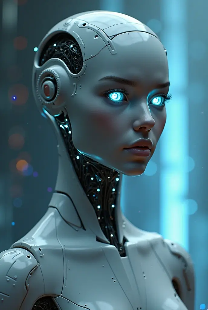 close up, half body, android woman, hi color <lora:android_v3:.5>, neon, cyberpunk
