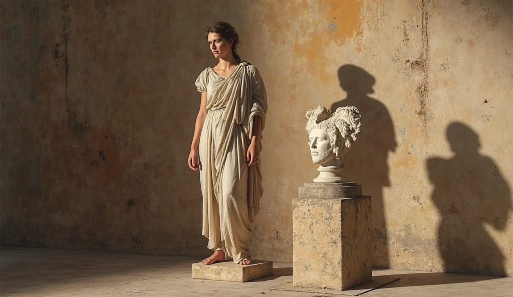Ancient Greek Art, by H.J. Ford, full body, cinematic still, (best quality, masterpiece, photorealistic), very aesthetic, perfect composition, intricate details, ultra-detailed, vivid colors