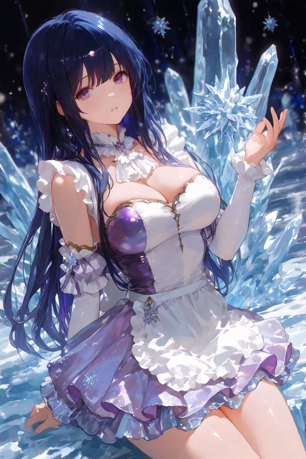 1 woman、Radiant hair、fluffy and soft hair、Sparkling eyes、爆乳、Too large breasts、Seductive breasts、Sheer underwear、Tiara of the Goddess、goddess god々Feeling、lace cape、aquamarine choker、Castle Room、Long Lace Bale、Ruffles and ribbons、A smile、The upper part of the body、 A glowing wand made of crystal.、Wings encrusted with aquamarine、A benevolent look、Eternal brilliance、Too large breasts、爆乳、puffy chest、Cinderella's Castle、Navel Ejection、I can see my nipples