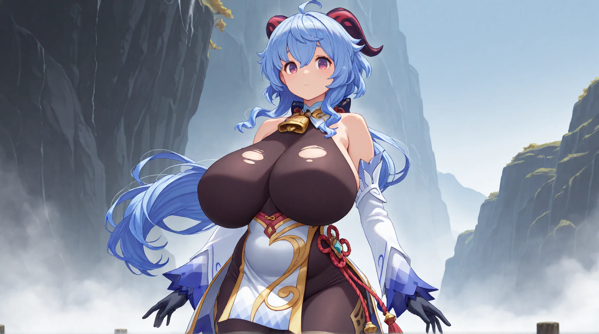 masterpiece,, Granblue Fantasy, Narmaya, cheer leading, short, (Huge breasts), Chia Costume, support,