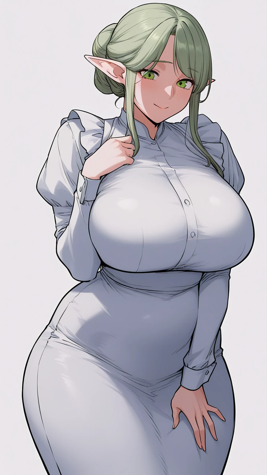 (score_9,score_8_superior,score_7_superior),Kloah,Sexy nurses in skin tight uniforms、Bending towards the viewer、Syringe injecting pink and purple bubbling liquid。,Expression of obsessive thoughts,Yandere,Deep valley,Saggy breasts,Skin Dentition,Nurse uniform,Hospital bedroom,Very detailed,Dynamic Lighting,Highest quality,High angle view, long shot,