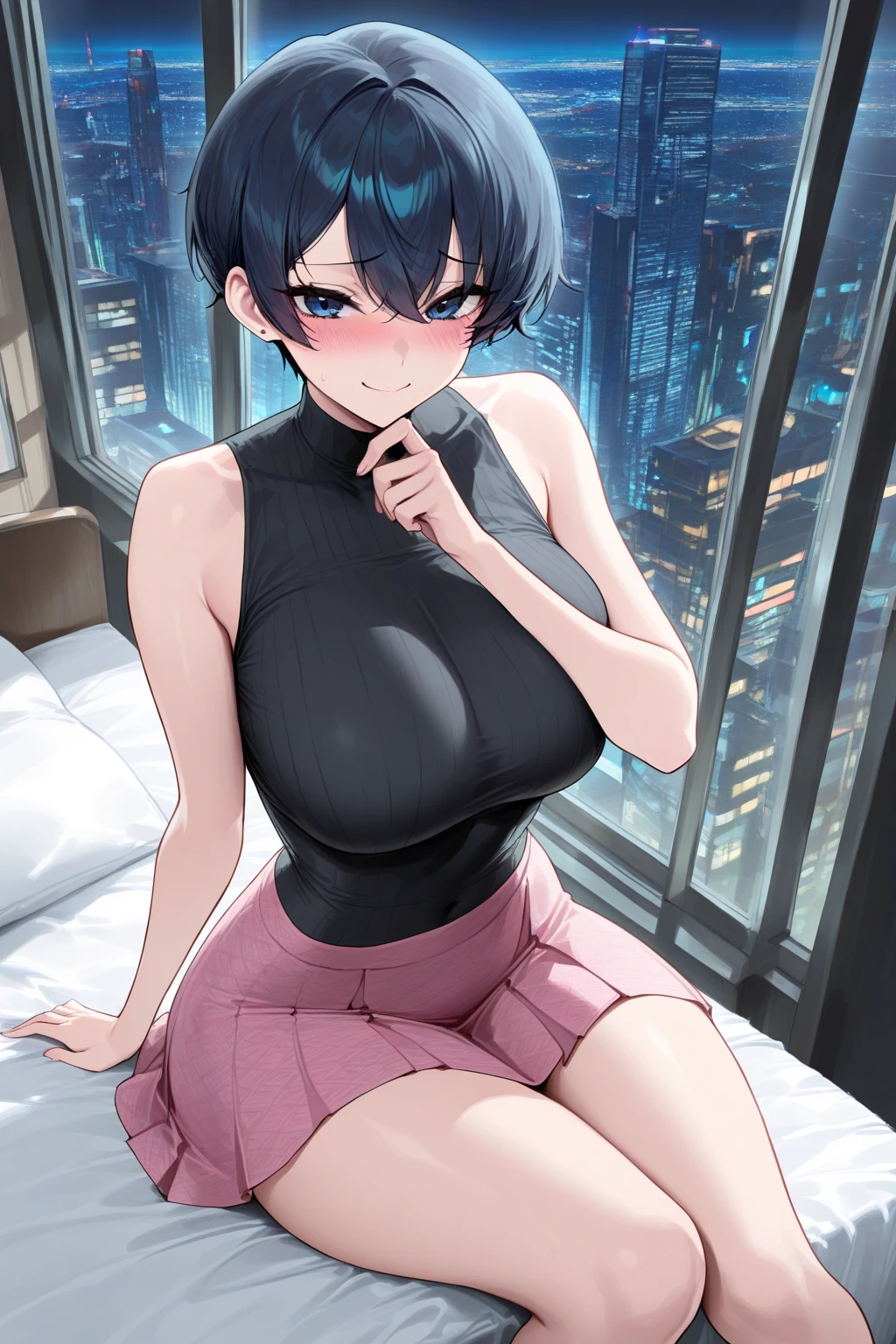 beautiful mature woman、party、dress、sit on a chair、high heels、Upper body、short hair