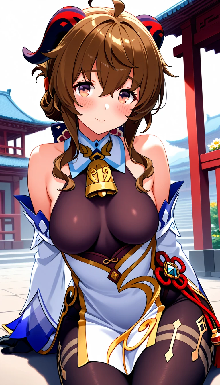 (greatest masterpiece, ultimate quality, ultra-detailed, movie lighting), Resna\(Atelier Resleriana\), shining smile, Inside a Starbucks coffee store, nsfw,(shirt lift:1.2) ,large breast,focus breasts,show off nipple,(nipples peek:1.4)