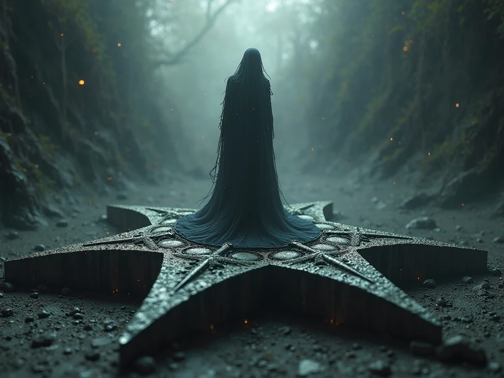 Make a image of night Dark base for figure horror style base Made of a ...