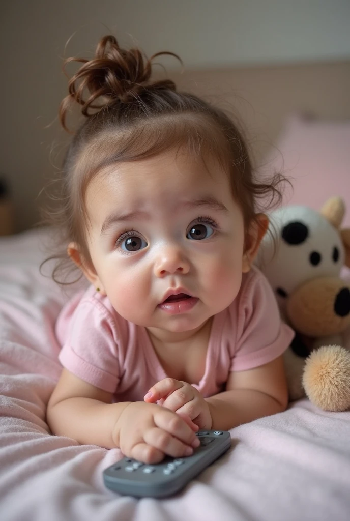 best quality,4k,8k,highres,masterpiece:1.2),ultra-detailed,(realistic,photorealistic,photo-realistic:1.37),HDR,UHD,studio lighting,ultra-fine painting,sharp focus,physically-based rendering,extreme detail description,professional,vivid colors,bokeh,portrait,cute baby,baby girl,baby sucking pacifier,baby in crib,baby blanket,soft lighting,warm color tones,tender moment,peaceful expression. 2 year. Sawo matang skin. Pigtail hairstyles. Big eyes. Malaysia face. Tan skin