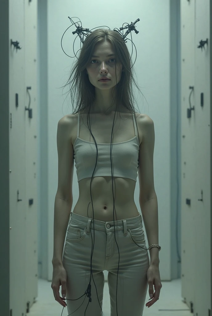 (masterpiece, highest quality:1.5),Wearing a micro bikini and headphones,Arabian women, (Face and eye details:1.1), scifi character, 20 years of cyberpunk,short hair, I'Iのモデルの女の子, SF Girls, SF Girls, Akihiko Yoshida. Unreal Engine, Futuristic clothing and helmets, Beautiful cyberpunk female model, Photorealistic perfect body, SF Girlsキャラクター, Quieter than Metal Gear Solid, Smooth, Glowing Skin